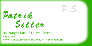 patrik siller business card